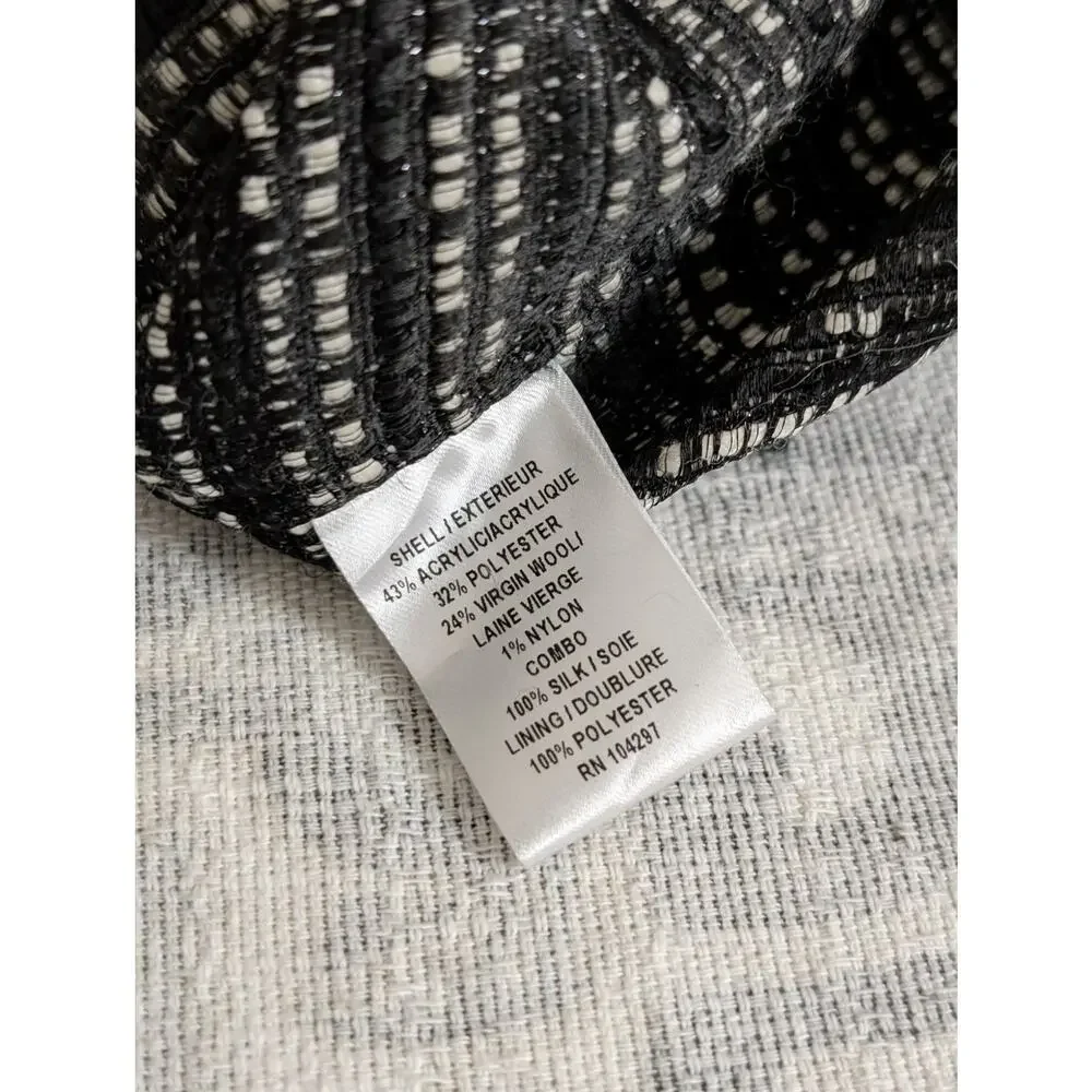 Milly Open Front Wool Blend Tweed Jacket - Picture 10 of 14